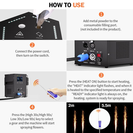 ACS 1200W RGB Cold Spark Machine