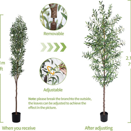ACS 8 FT Artificial Olive Tree for Home/Office l BCE-2195219512.BCE-2195219513