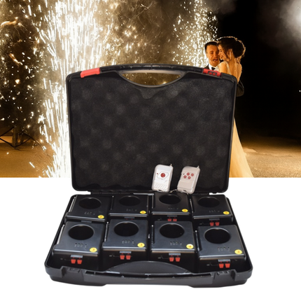 ACS 8 PCS Cold Spark Fountain Firing Kit with Remote and Box