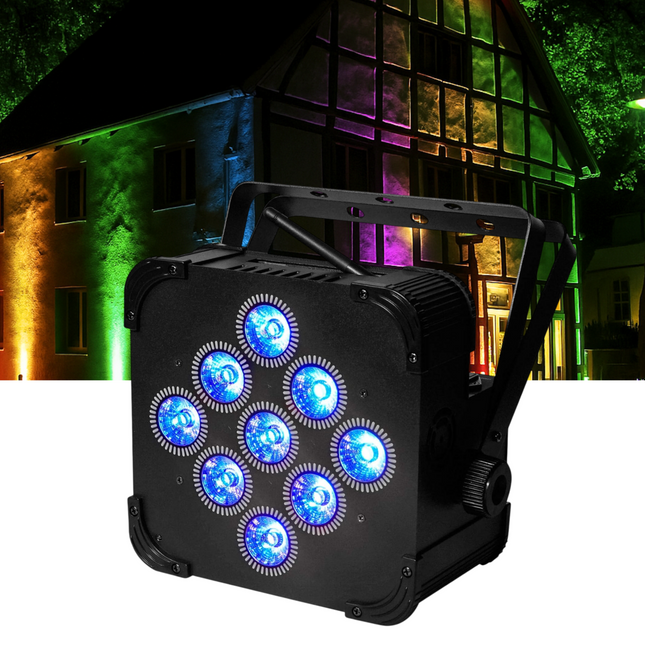 ACS 9x18W RGBWA+UV 6 IN 1 Battery LED Par Light