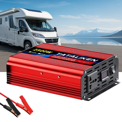 ACS Pure Sine Wave Inverter 1600W–8000W DC 12V/24V to AC 110V 60Hz – Car & RV Power Converter with LED Display – Home Backup & Solar System Ready