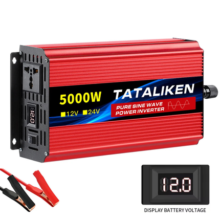 ACS Pure Sine Wave Inverter 1600W–8000W DC 12V/24V to AC 110V 60Hz – Car & RV Power Converter with LED Display – Home Backup & Solar System Ready