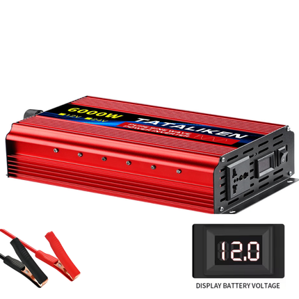 ACS Pure Sine Wave Inverter 1600W–8000W DC 12V/24V to AC 110V 60Hz – Car & RV Power Converter with LED Display – Home Backup & Solar System Ready