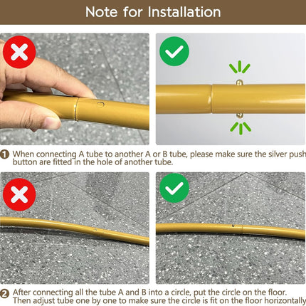 ACS Golden Round Balloon Arch Stand for Wedding, Party, Baby Shower Decoration