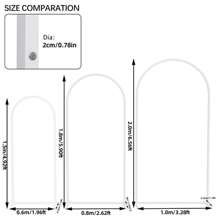 ACS Set of 3 Wedding Arch Backdrop Stand