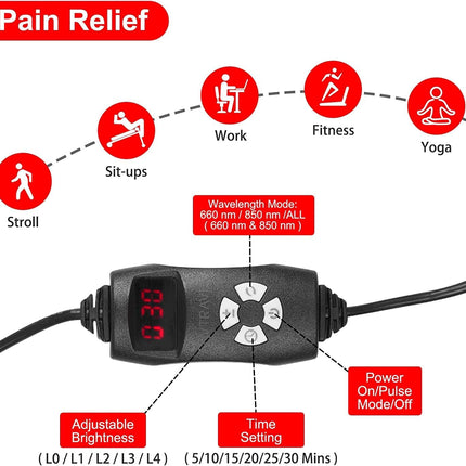 All-Purpose Red Light Therapy LED Belt (660 nm & 850 nm)