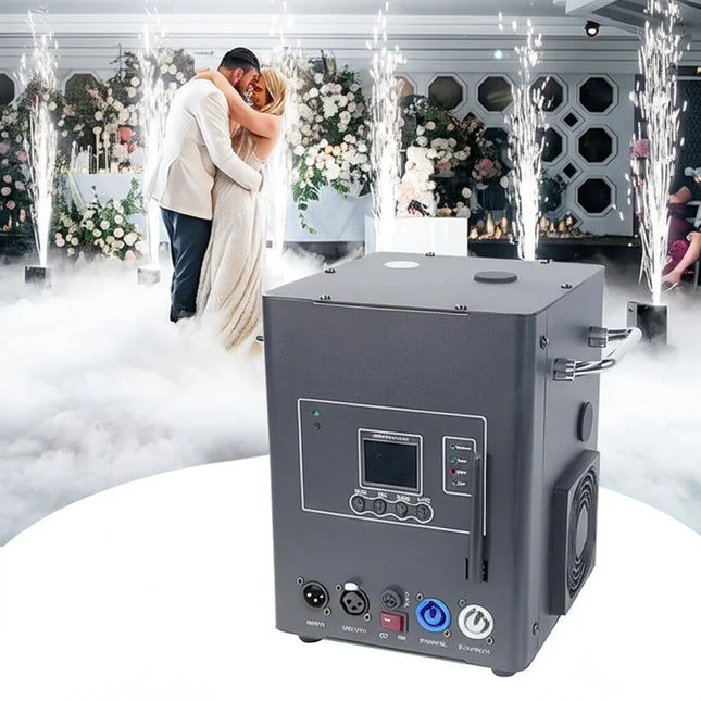 Be Cool Event BCE-7X8 750W Wireless Cold Spark Machine - Temperature Protection, Wedding/Stage Use