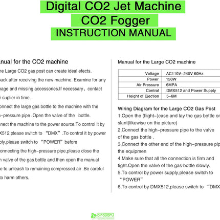 Be Cool Event FX-X7 DMX Double Nozzle CO2 Jet Cannon for Nightclubs