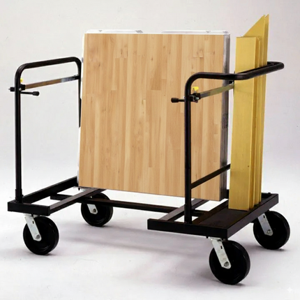 Cam-Lock Natural-Grain Wooden Portable Dance Floor with Trim