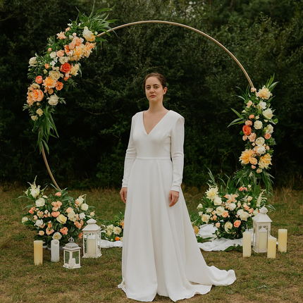 Heavy Duty Removable Round Wedding Arch Metal Backdrop