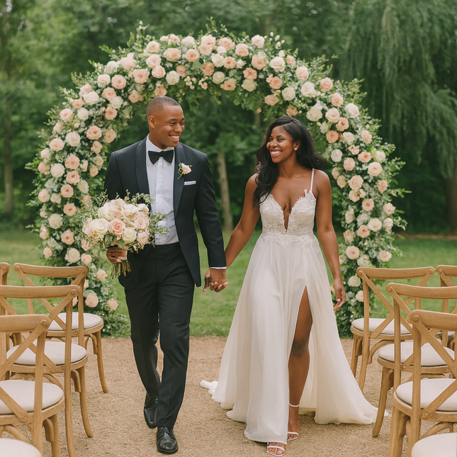 Heavy Duty Removable Round Wedding Arch Metal Backdrop