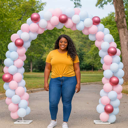 Heavy Duty Removable Round Wedding Arch Metal Backdrop