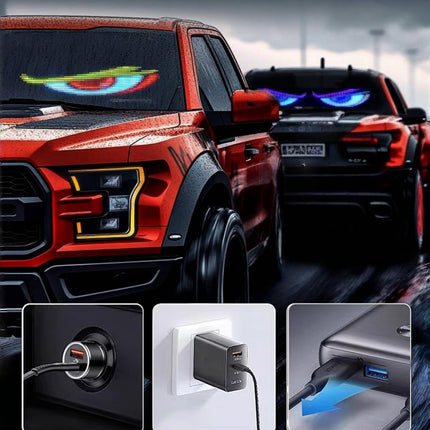 LED Devil Eyes Light for Trucks - Programmable LED Display for Trucks Windows