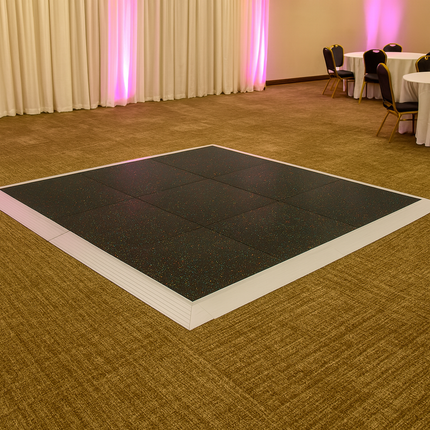 Portable Commercial Black Dance Floor with Trim