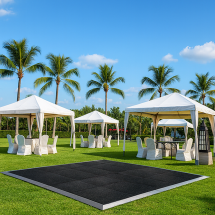Portable Commercial Black Dance Floor with Trim