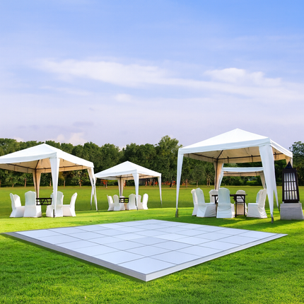 Portable Commercial White Dance Floor with Trim