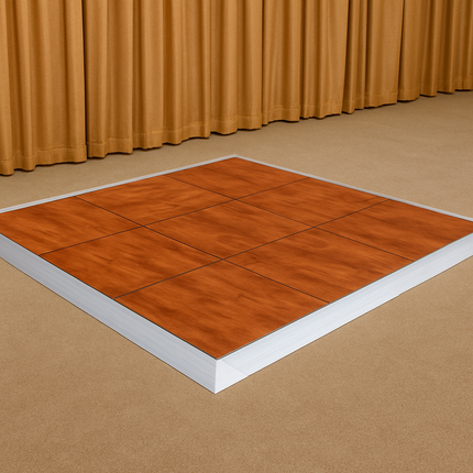 Portable Commercial Wood Grain Dance Floor with Trim